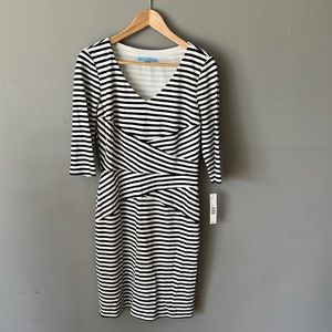 Antonio Melani size 6 NWT black and white dress